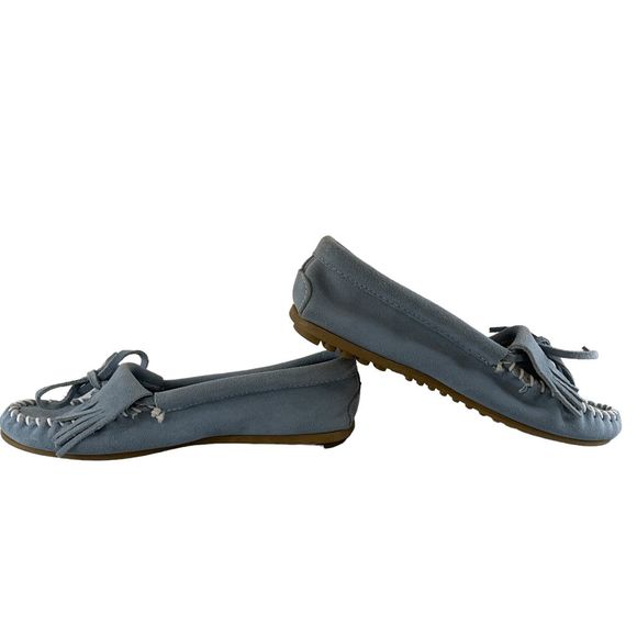Minnetonka Women's Blue Moccasins - Picture 6 of 10